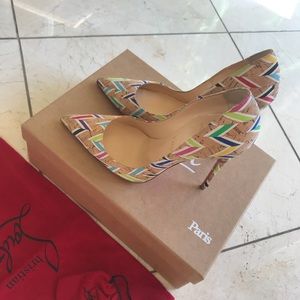 Christian Louboutin So Kate Chevron Cork Pump